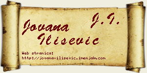 Jovana Ilišević vizit kartica